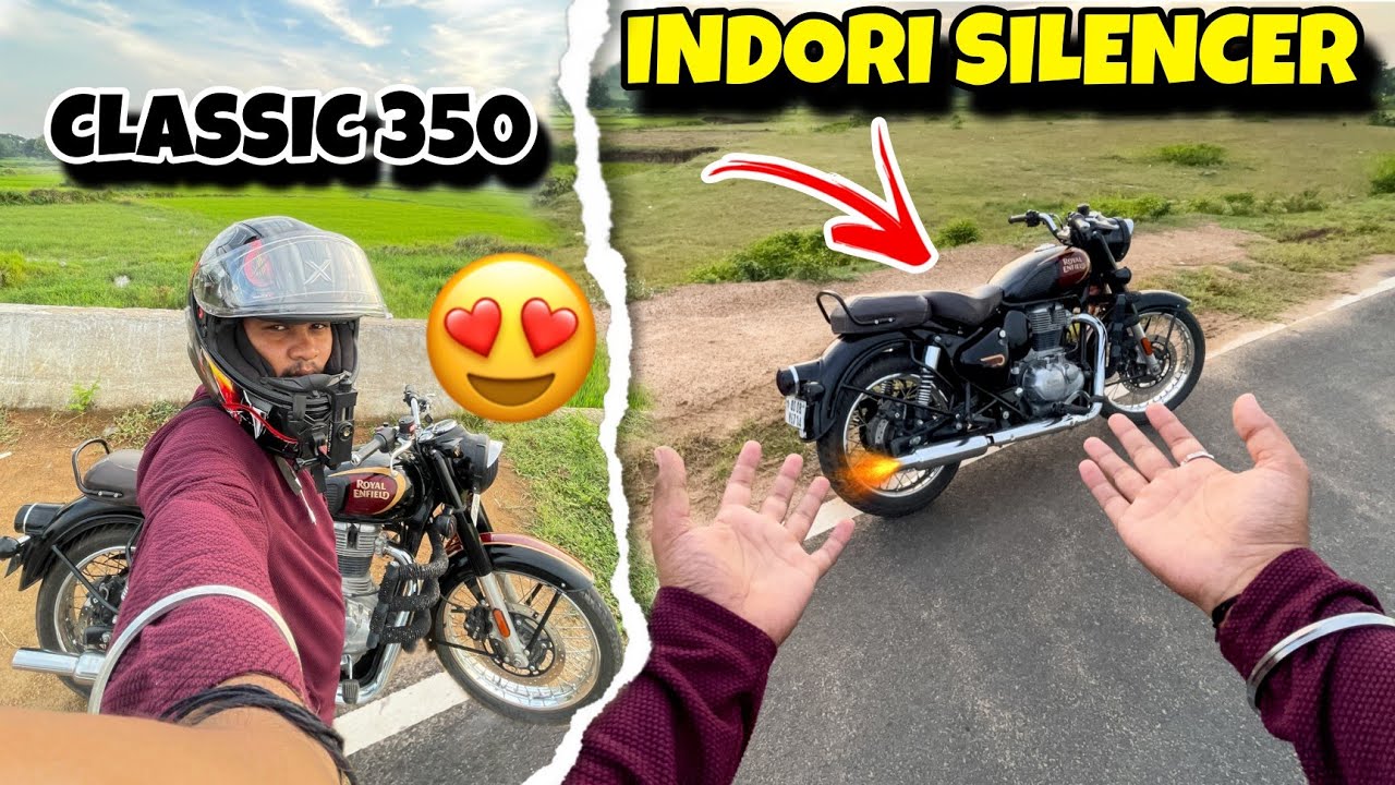 HK Indori Silencer Install In Classic 350 💥 | Motovlog In Bullet 😍