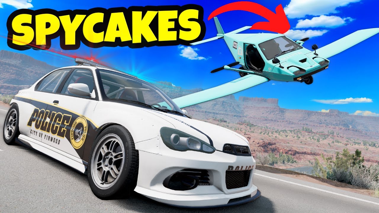 My Friend Used a Plane to Escape During a Police Chase in BeamNG Drive Mods!