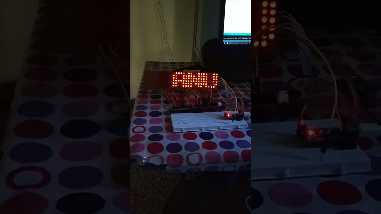 scrolling text with DIY LED Display