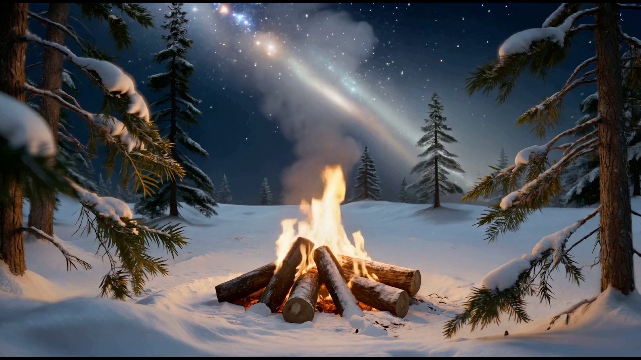 🔥 Camp Fire 8 hr Full HD: Burning Logs, Crackling Sounds, Relaxing, Calm, Nostalgic Forest Evening🔥