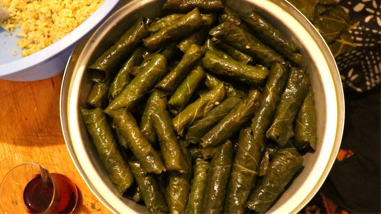 TRADITIONAL STUFFED COLLARD GREENS with POTATO I TURKISH SARMA/DOLMAS (Mediterranean Foods)
