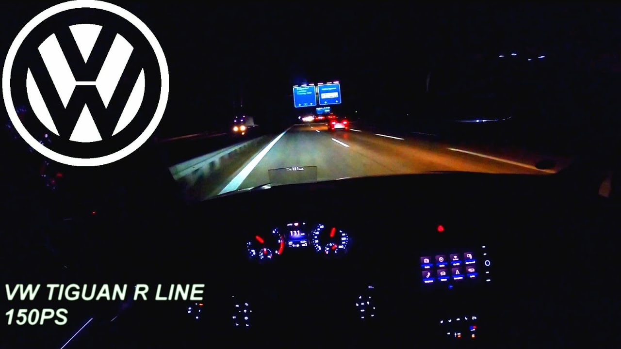 2020 VOLKSWAGEN TIGUAN 2.0 TDI R-LINE 150 PS NIGHT POV DRIVE TOP SPEED AUTOBAHN (60 FPS)