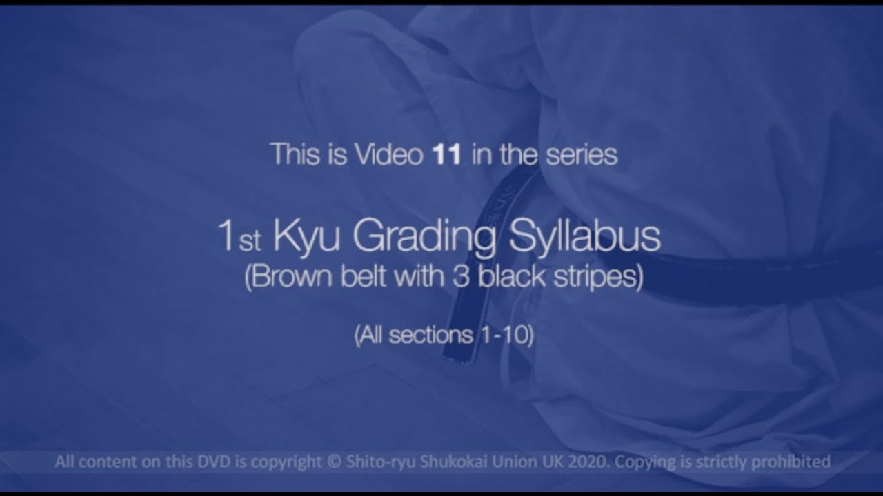 Grading Syllabus 1st Kyu