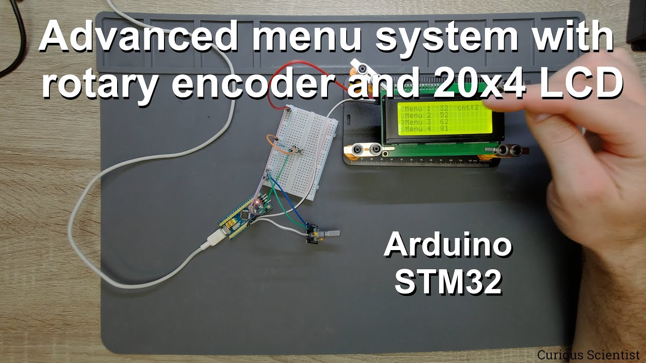 Advanced menu system with rotary encoder for Arduino/STM32