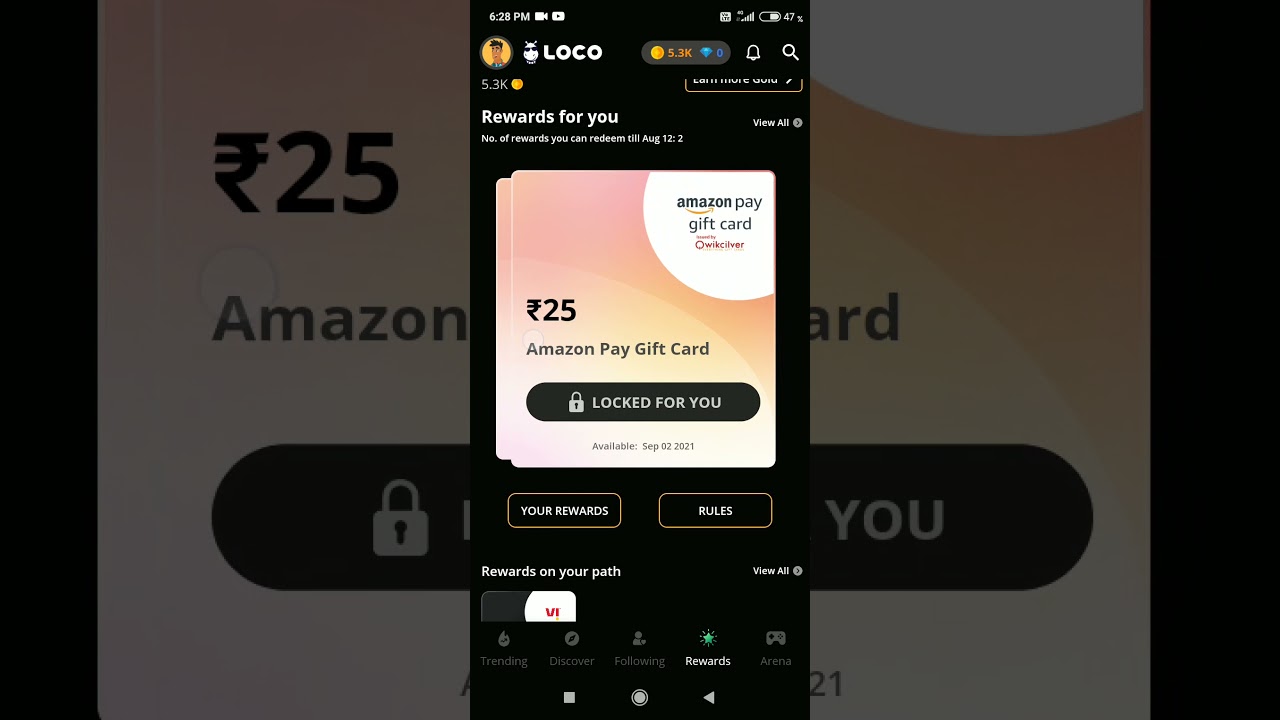 Loco app rewards ❤ available go and redeem fast || new rewards available on loco #locorewards#loco