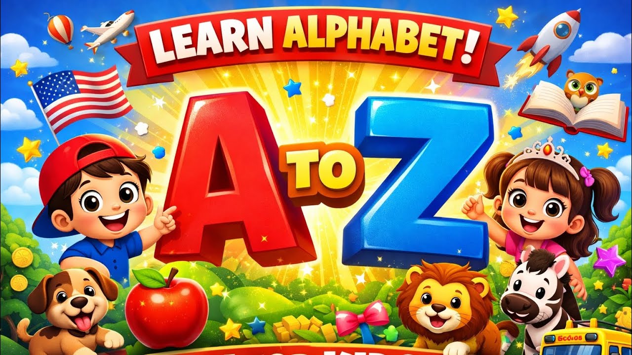 A to Z Alphabet for Kids | Learn ABC with Fun & Colors | Preschool Learning