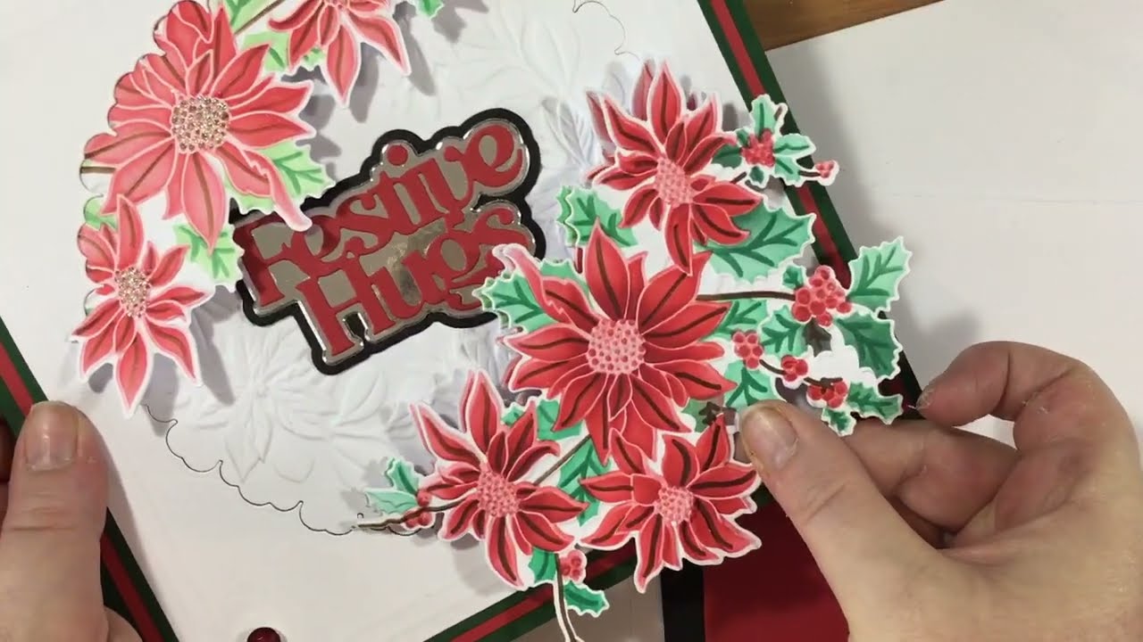Lisa Horton Crafts Poinsettia card