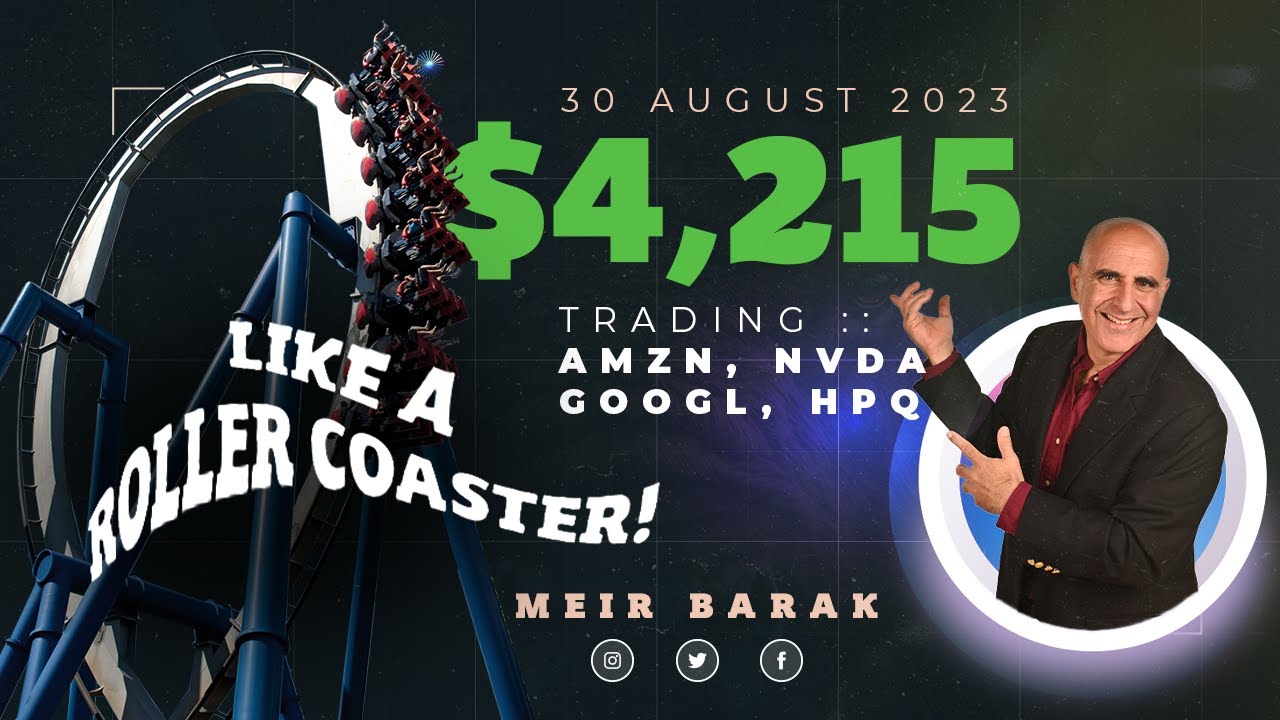 Live Day Trading Stocks - Earning $4,215 trading AMZN, NVDA, GOOGL, and HPQ - August 30th, 2023.