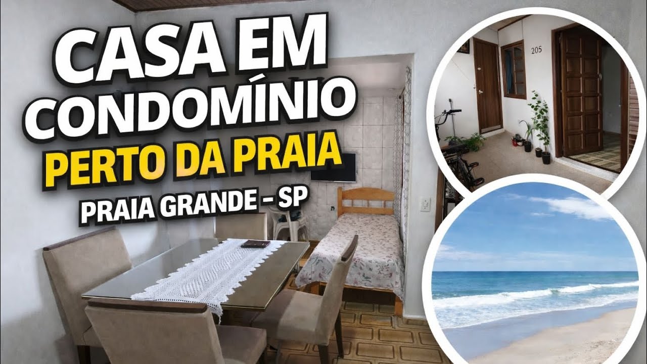 Seu cantinho na Praia Grande/SP 🏖️ Casa em Condomínio a venda - Aceita Financiamento