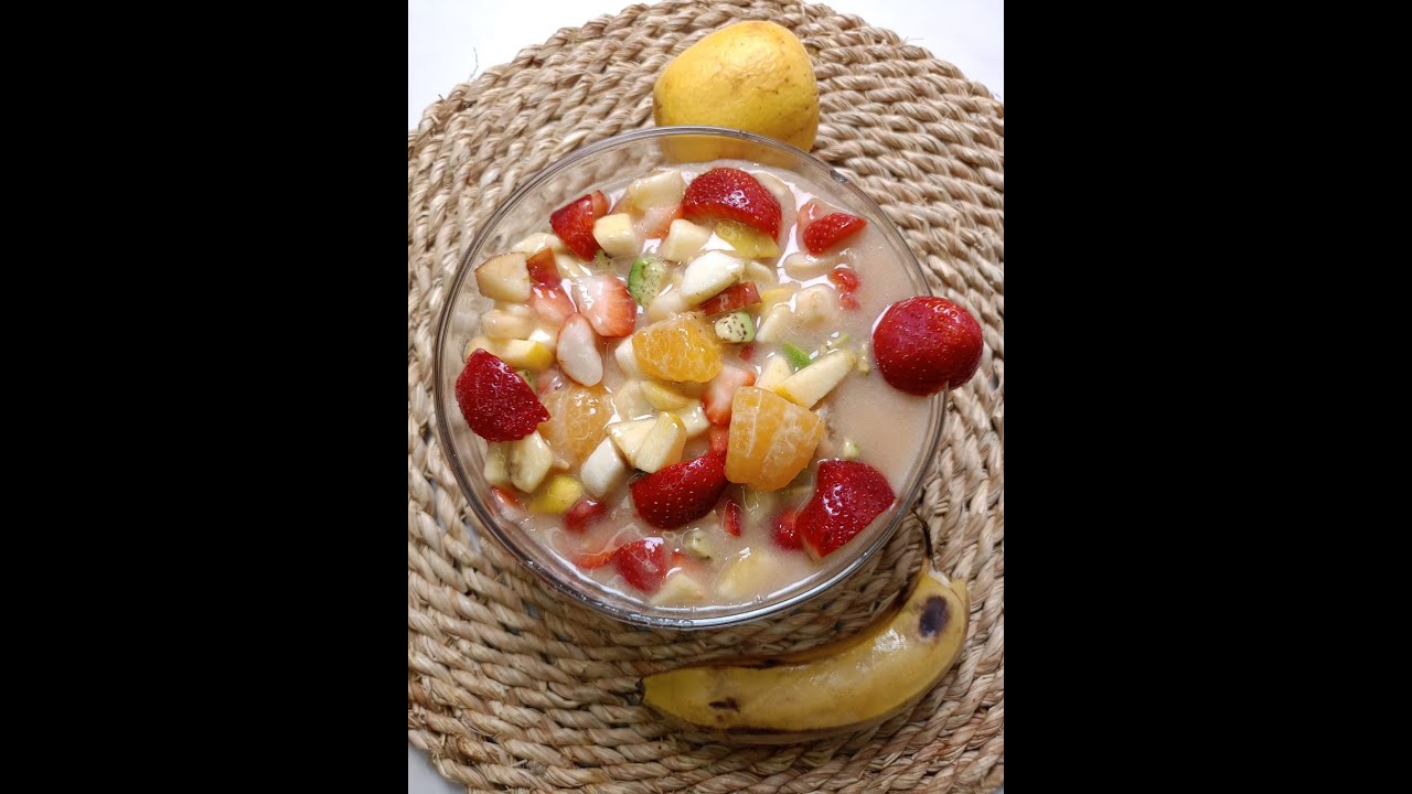 سلطة فواكه فريش بعصير الجوافة الطبيعي 🍓🍌🥝طعم منعش، ألوان مبهجة،اختيار مثالي للدايت