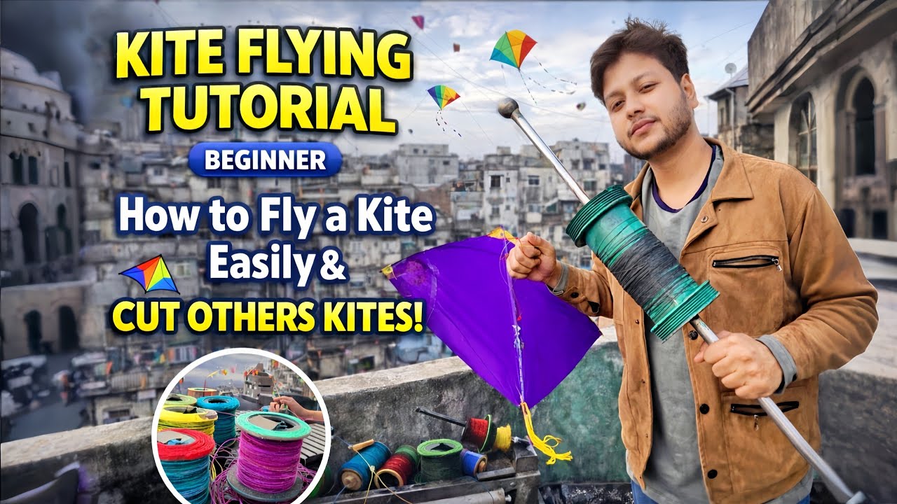 🪁 How to Fly a Kite Easily & Cut Others Kites | Beginner Kite Fighting Tutorial | Kite Lover 🇧🇩