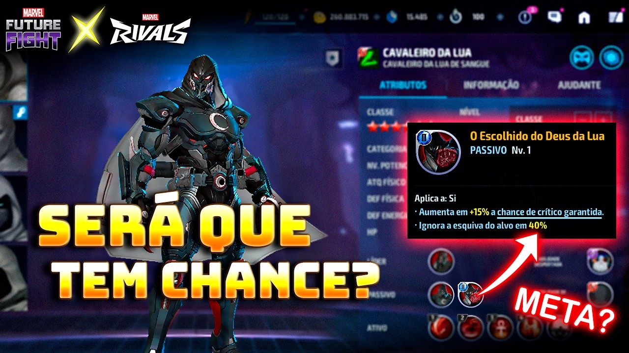 TESTANDO A PR&Eacute;VIA DO NOVO CAVALEIRO DA LUA DO RIVALS... #MARVELfuturefight
