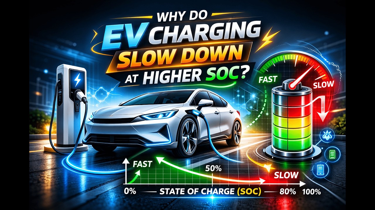 Why EV Charging Slows Down at Higher SOC (Explained)