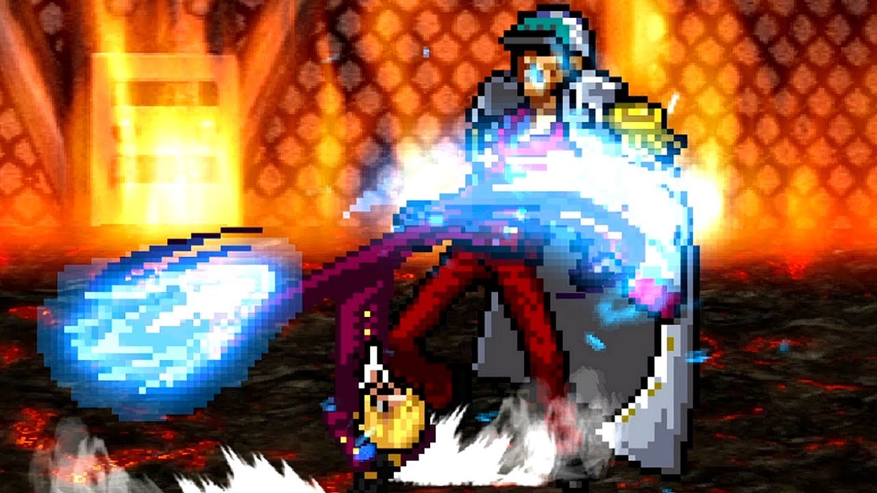 SANJI (BLUE FLAMES) VS ADMIRAL AKAINU - ONE PIECE