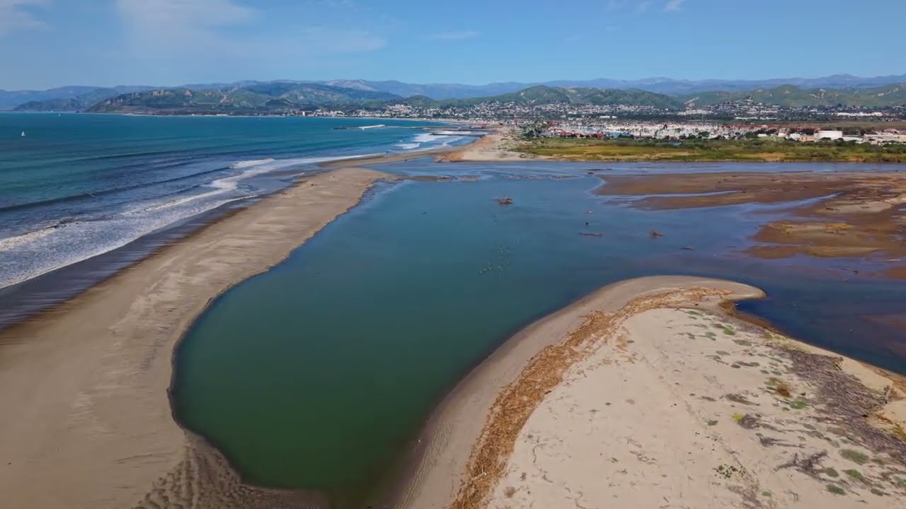 Hidden California The Santa Clara River Estuary from Above (McGrath State Beach)