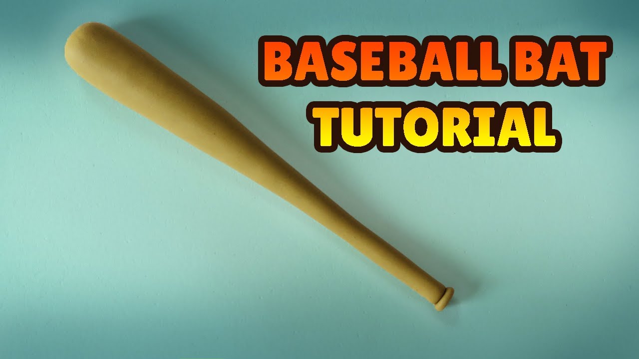 🔴 DIY How to Make BASEBALL BAT - Easy Polymer Clay, plastilina and Fondant Cakes Tutorial
