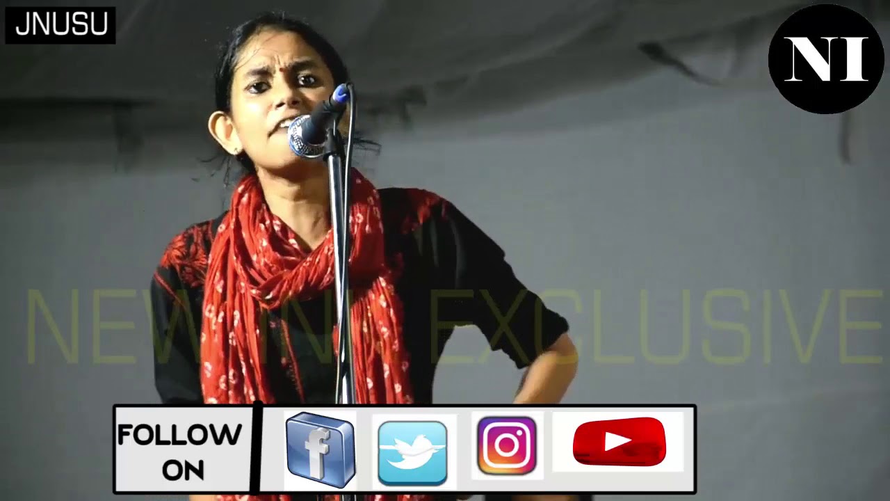 #JNUSU: Aishe Ghosh ( Left unity) presidential candidate speech in JNU || Newink News
