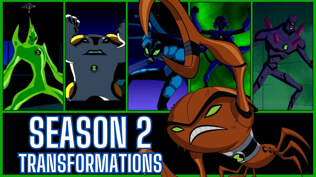 EVERY TRANSFORMATION from BEN 10 ALIEN FORCE Season 2