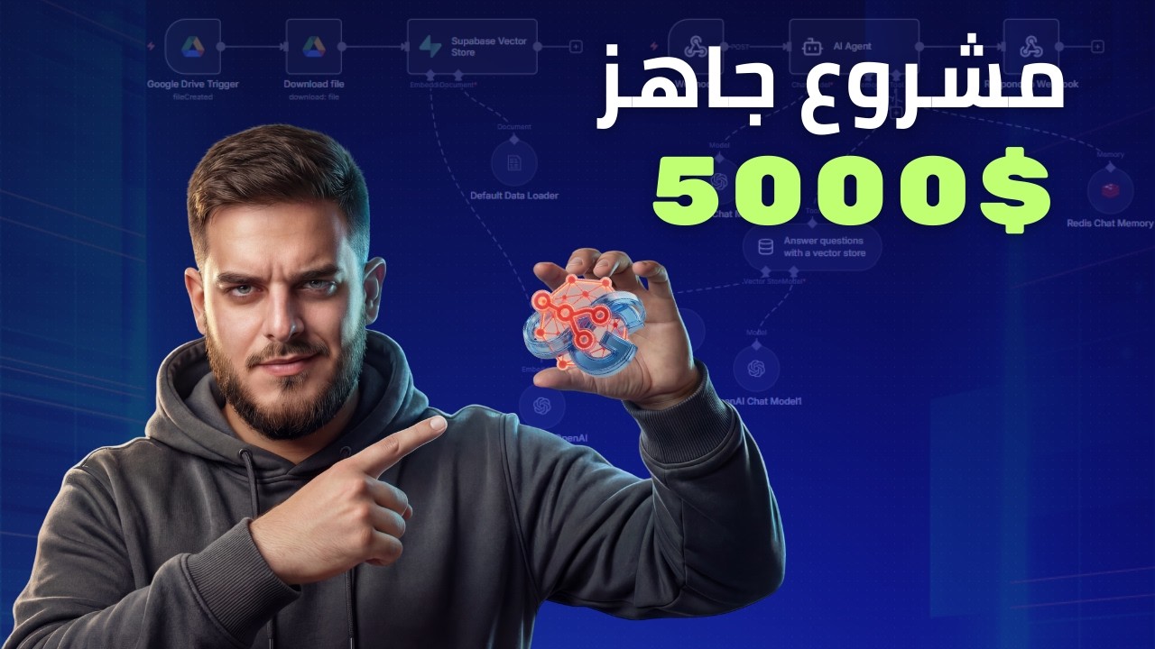 N8N & Gemini 3 - من صفر خبرة لـ٥٠٠٠ دولار بخطوات واضحة