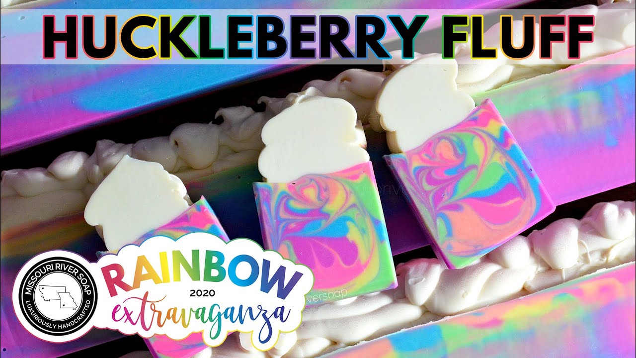 Huckleberry Fluff Soap | RAINBOW EXTRAVAGANZA 2020 | MO River Soap