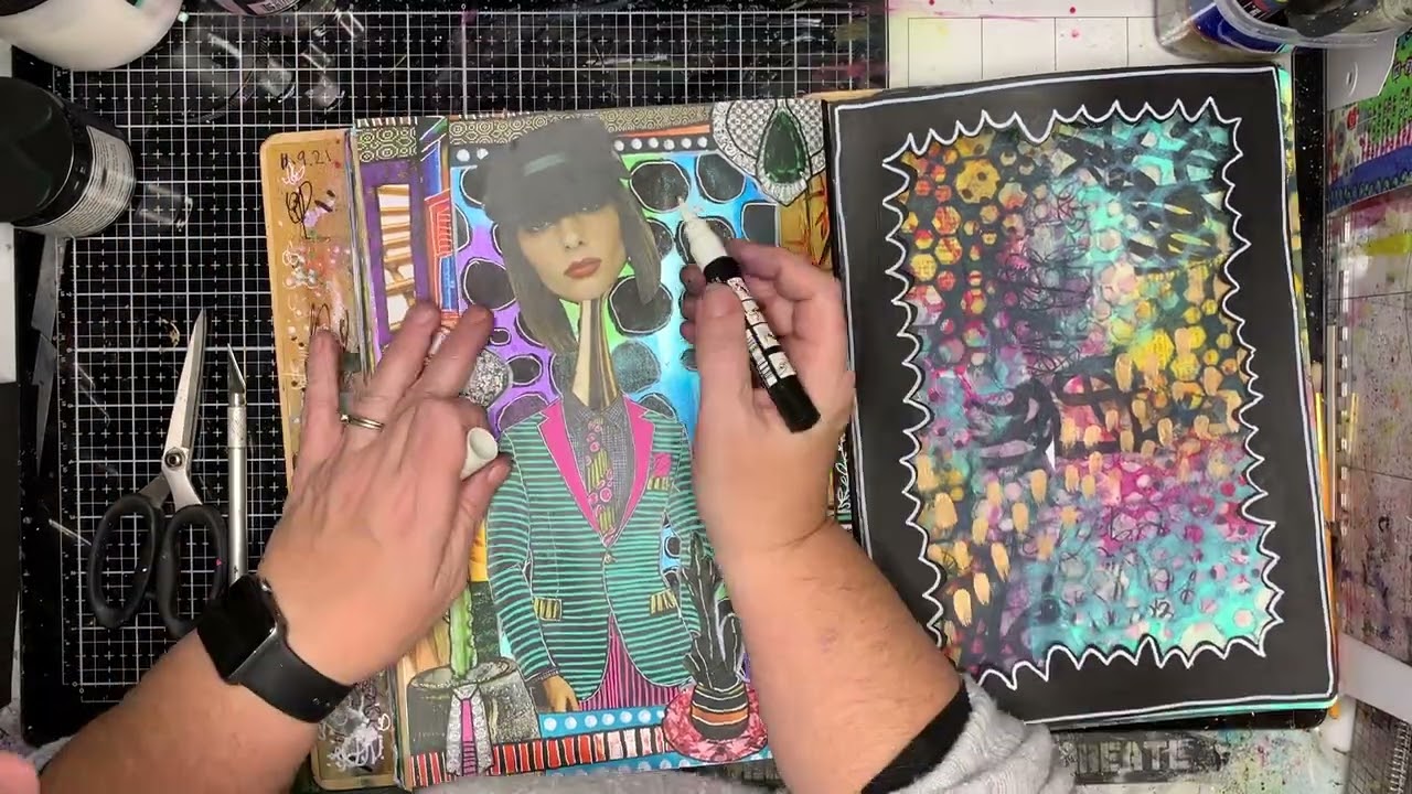 Mini class:  strong women Framed Art Journal Page