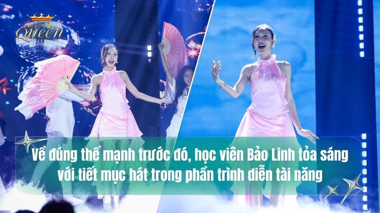 MIQVN 2025 | Về đúng thế mạnh, học viên Bảo Linh tỏa sáng với tiết mục hát trong phần thi tài năng