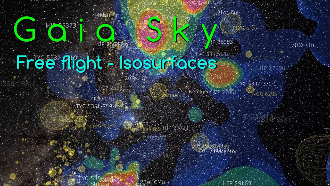 Gaia Sky - Free flight mode using game controller
