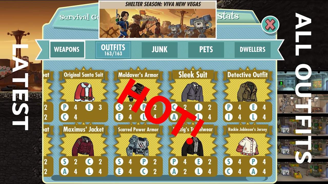 Fallout Shelter All Outfits (Latest, December 2025)