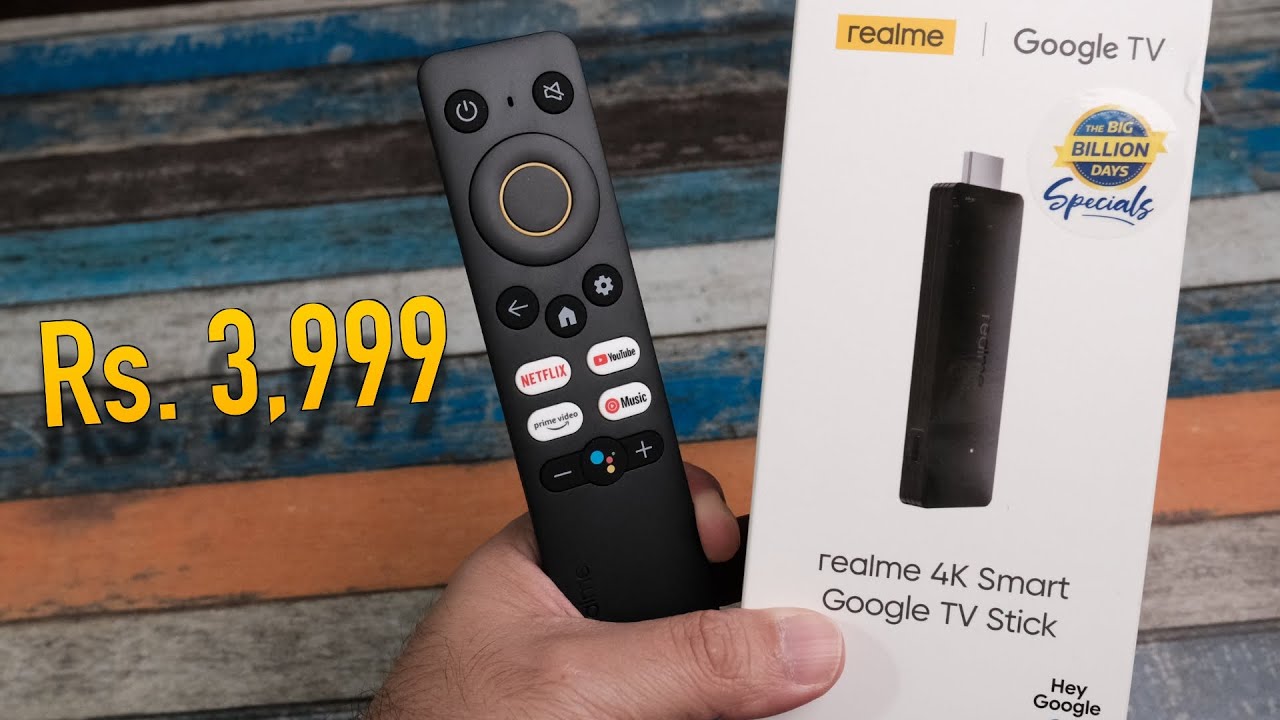 Realme 4K Smart Google TV Stick - Upgrade your TV for Rs. 3,999
