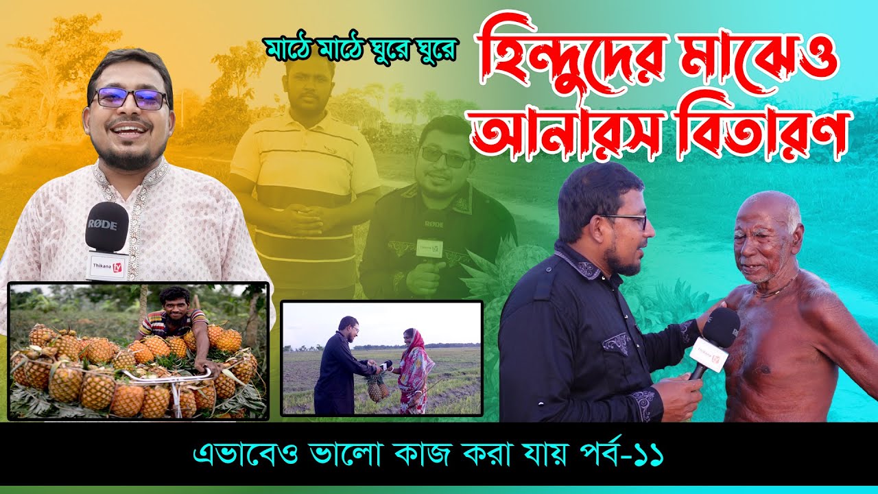 এবার মাঠে মাঠে ঘুরে ঘুরে হিন্দুদের মাঝেও আনারস বিতারণ  ।।  Thikana tv entertainment