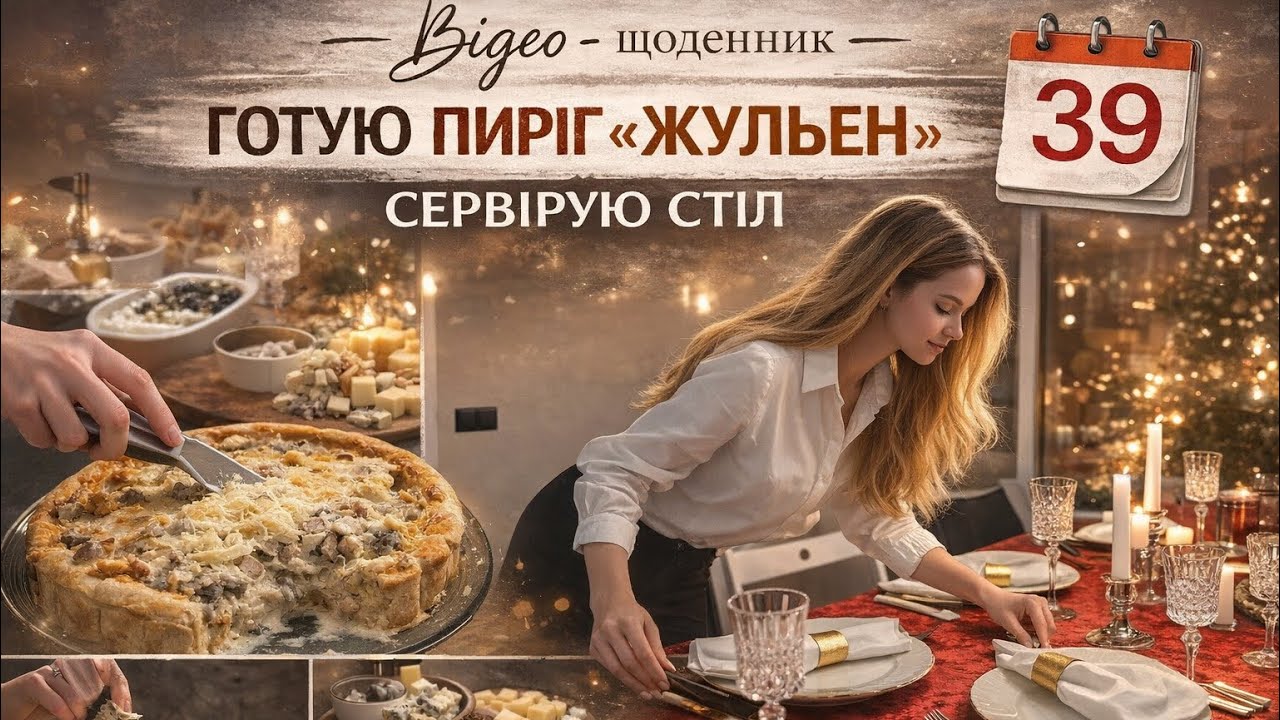 ПИРІГ «ЖУЛЬЕН»/ СЕРВІРУЮ СТІЛ/ ВІДЕО-ЩОДЕННИК/ 39 ДЕНЬ