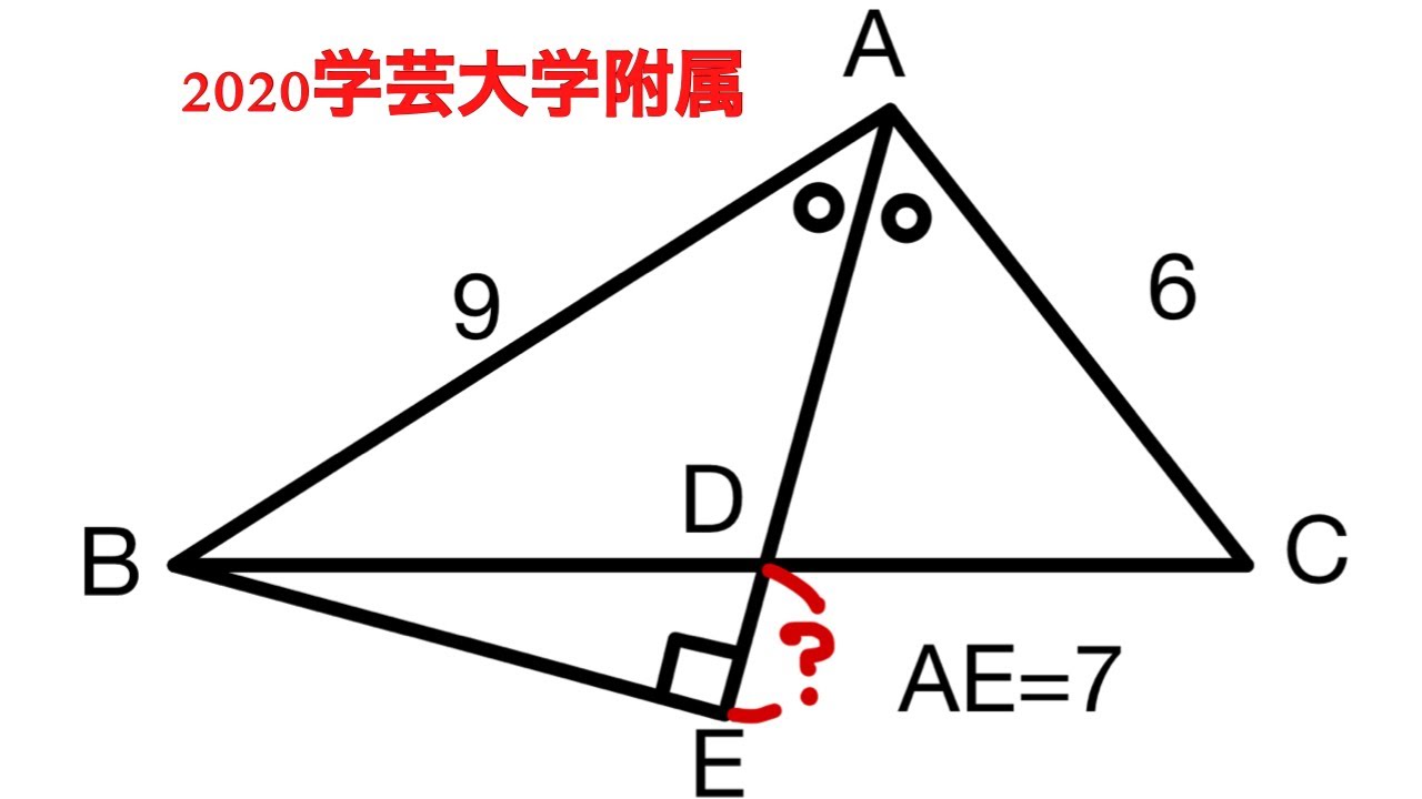 2020学芸大学附属の一問