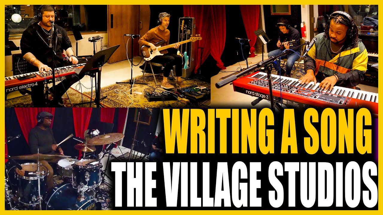 Writing A Song At The Village Studios @GhostNoteOfficialProductions @stevemaggioraofficialJon Button