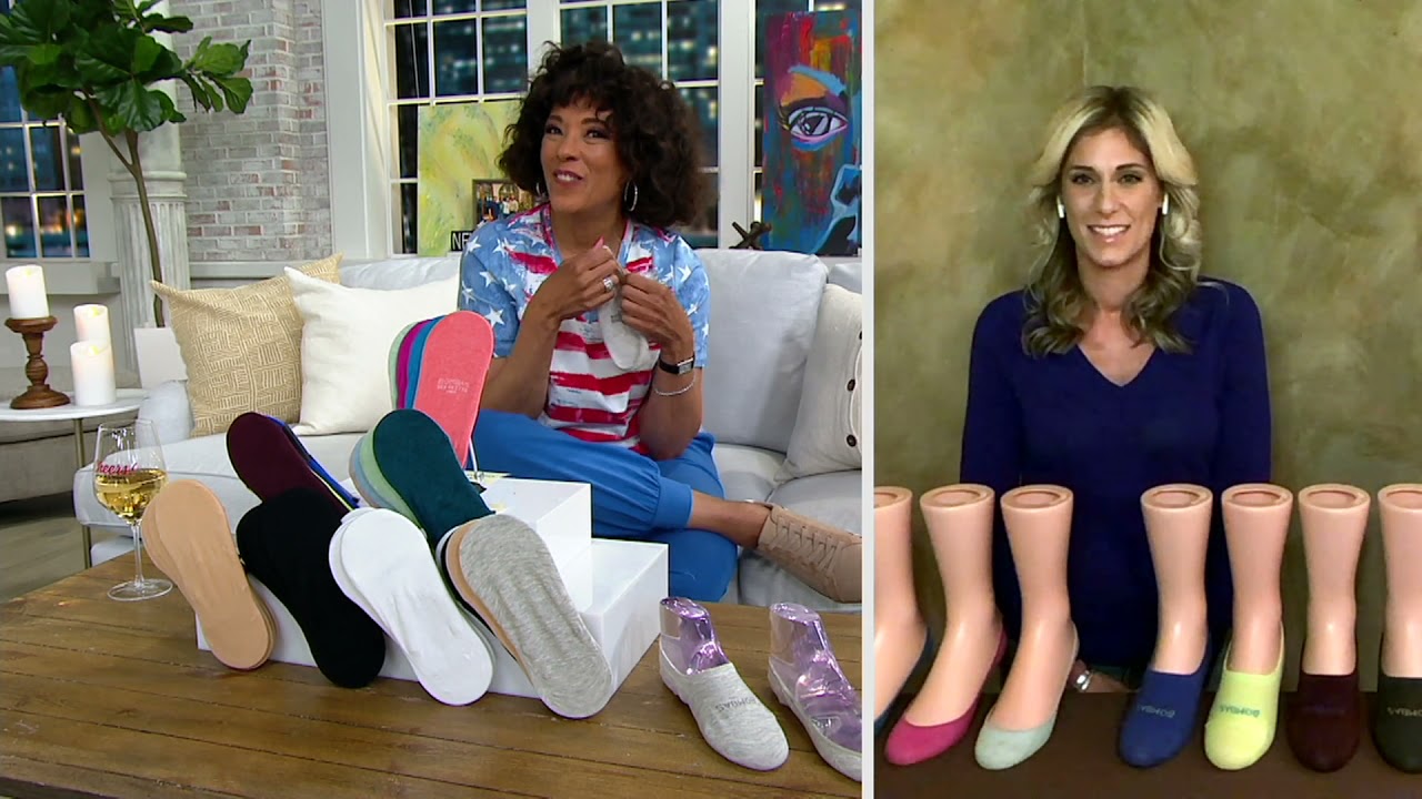 Bombas Set of 4 Lightweight No Show Socks on QVC