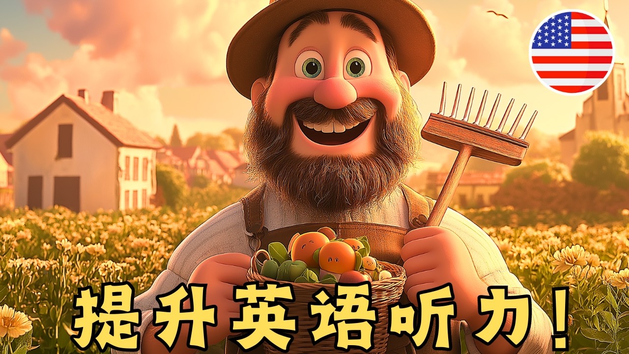 开始理解英语听力 🎧 简单的英语故事《农夫的一天》 - 第3课