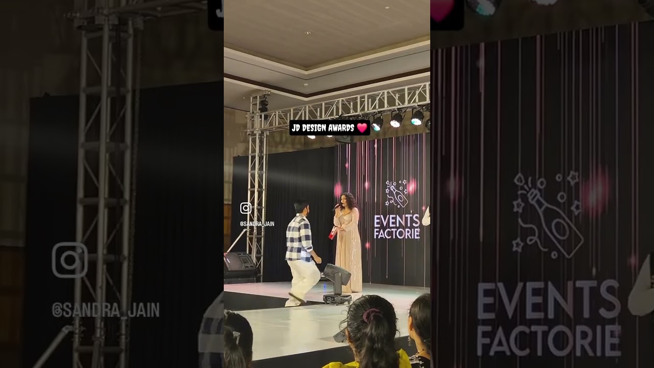 MC Sandra anchoring the JD Design Awards 2025 for JD Institute of Fashion Technology, Kochi