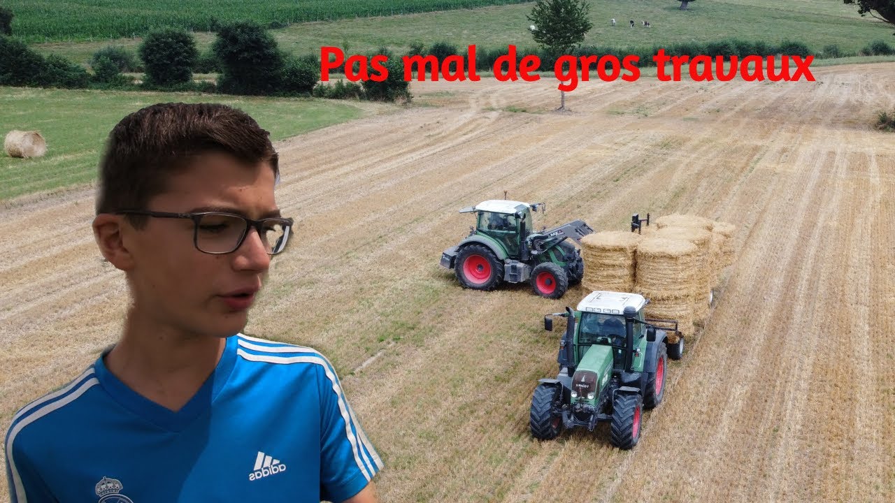 Pas mal de gros travaux cette semaine (ensilage, ramassage de paille,…)