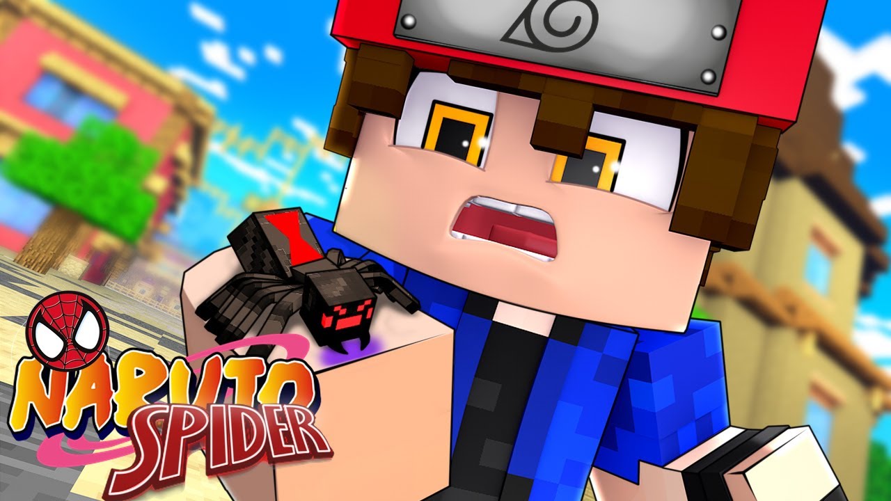 Minecraft - Naruto Spider 🕷 : TREVOR NINJA FOI PICADO por UMA ARANHA e GANHOU PODERES !