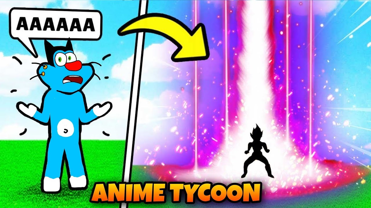 Oggy Got Overpowered Demon Slayer Powers In Anime Tycoon ROBLOX | Roblox Tycoon | Oggy Game