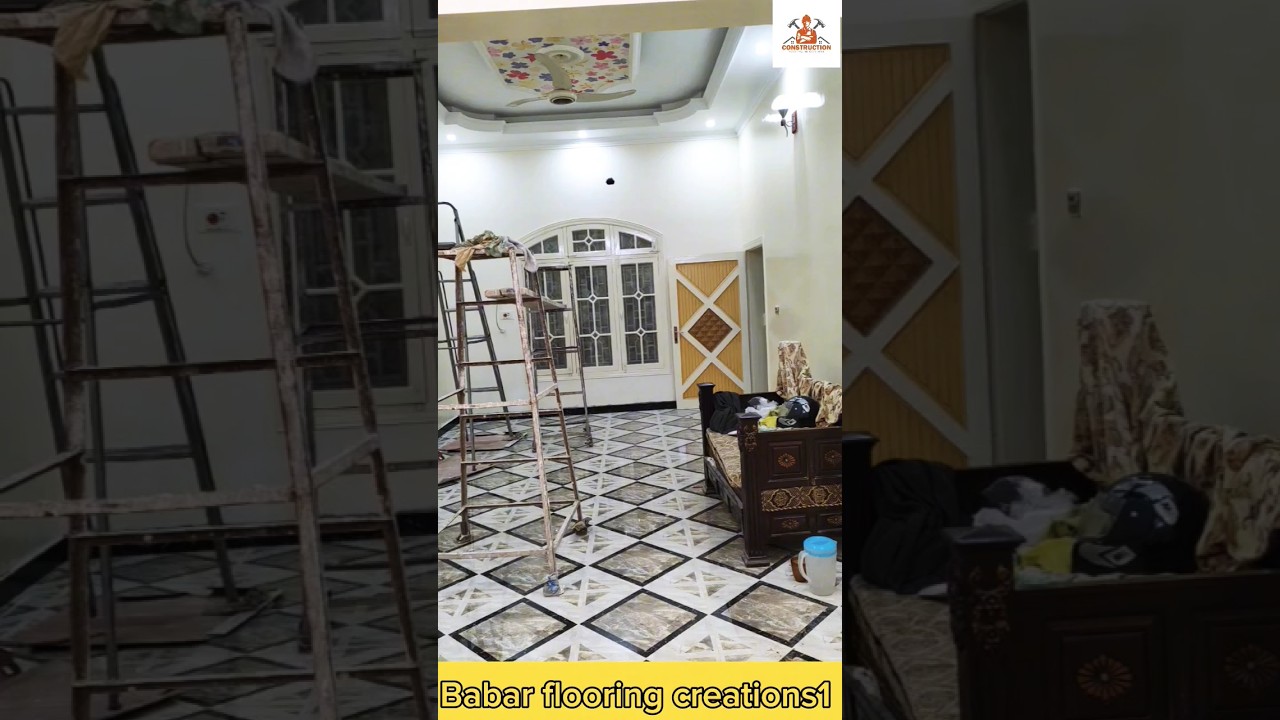 drawing room floor tiles design #short #youtubeshorts #tiles #viralvideo Babar flooring creations1