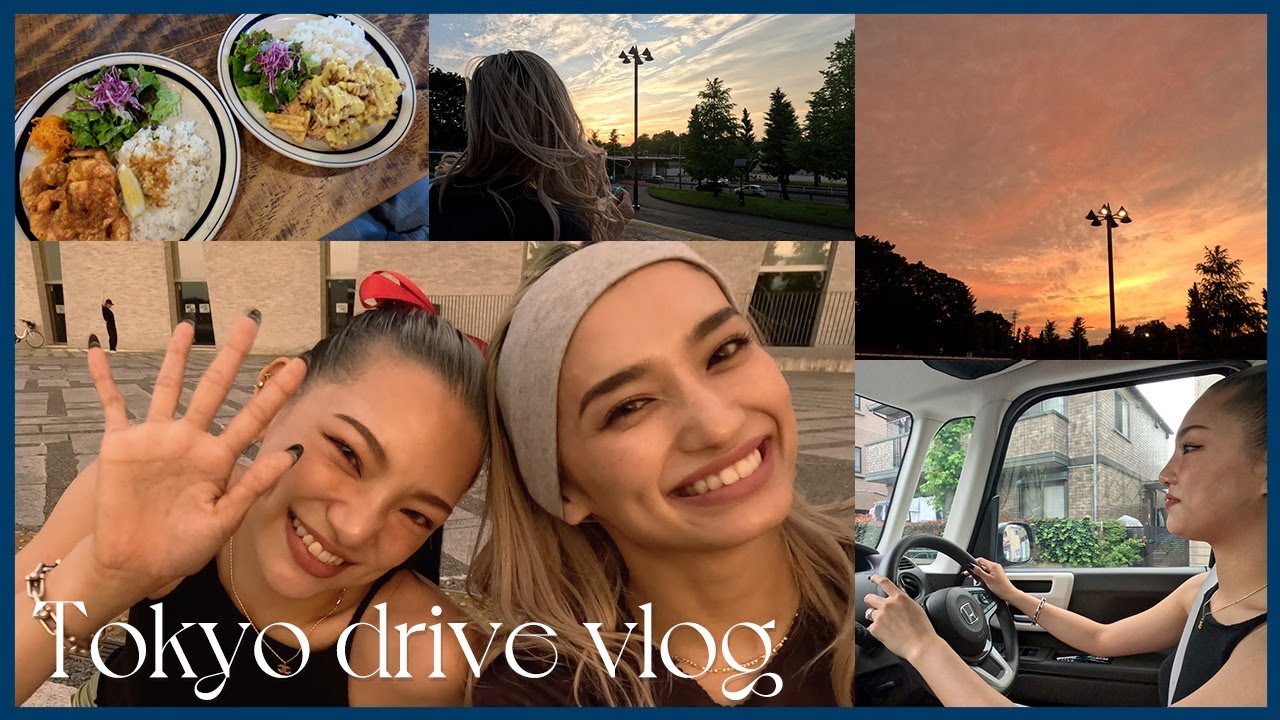 【ドライブ】無計画で東京ドライブ🚗💫 夕日エモ過ぎた🥹🌅