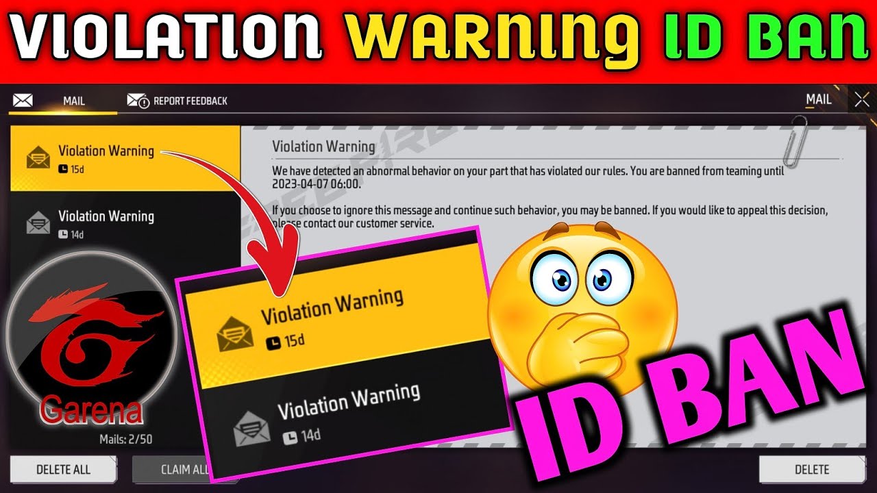 Violence Warning ff-Free Fire Violation Warning-Free Fire Me Cs Rank Nahi Chal Raha Hai-rank 🚫 Open