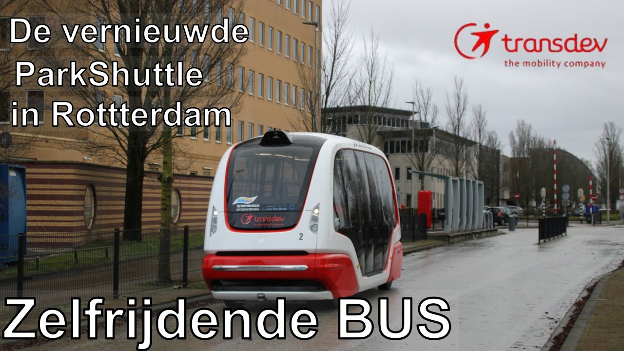 Zelfrijdende BUS in ROTTERDAM! de vernieuwde ParkShuttle in Rotterdam | VLOG
