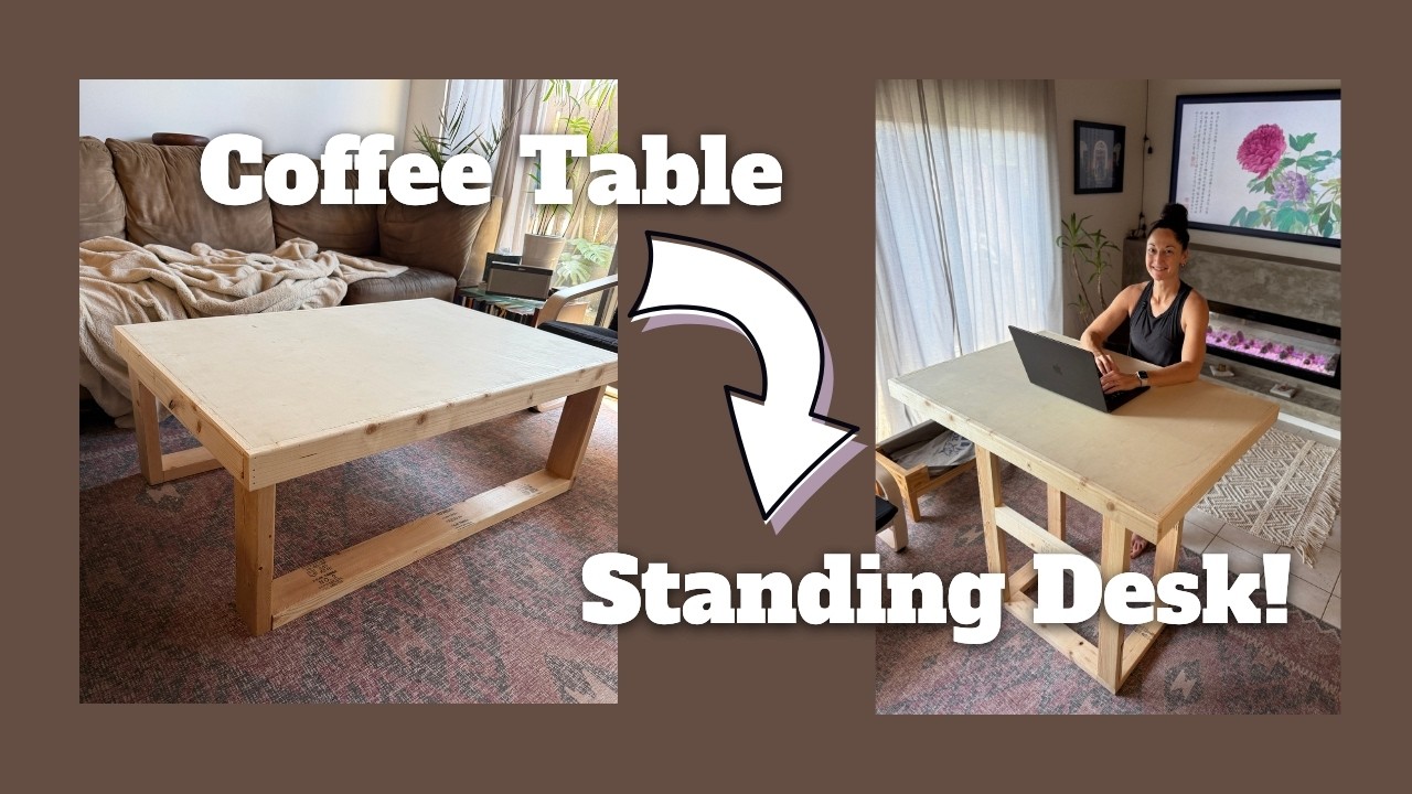 I Built a Coffee Table That Turns Into a Standing Desk