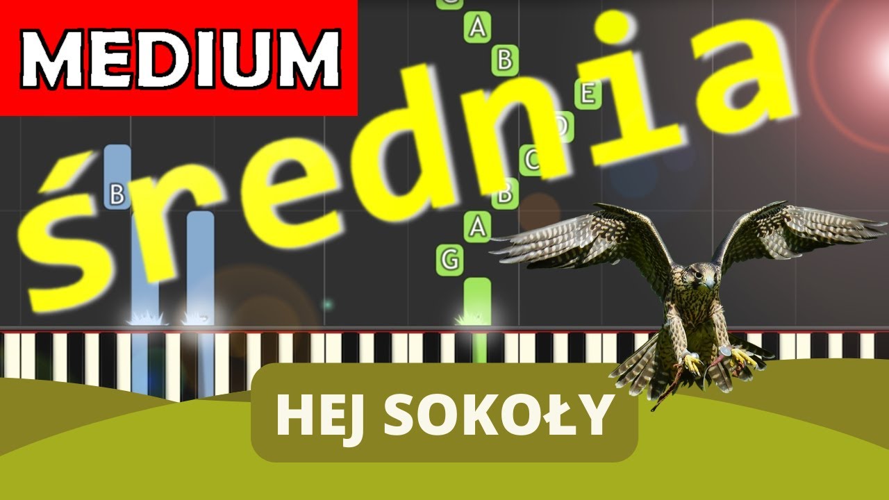 🎹 Hej Sokoły - Piano Tutorial (średnia wersja) 🎵 NUTY W OPISIE 🎼