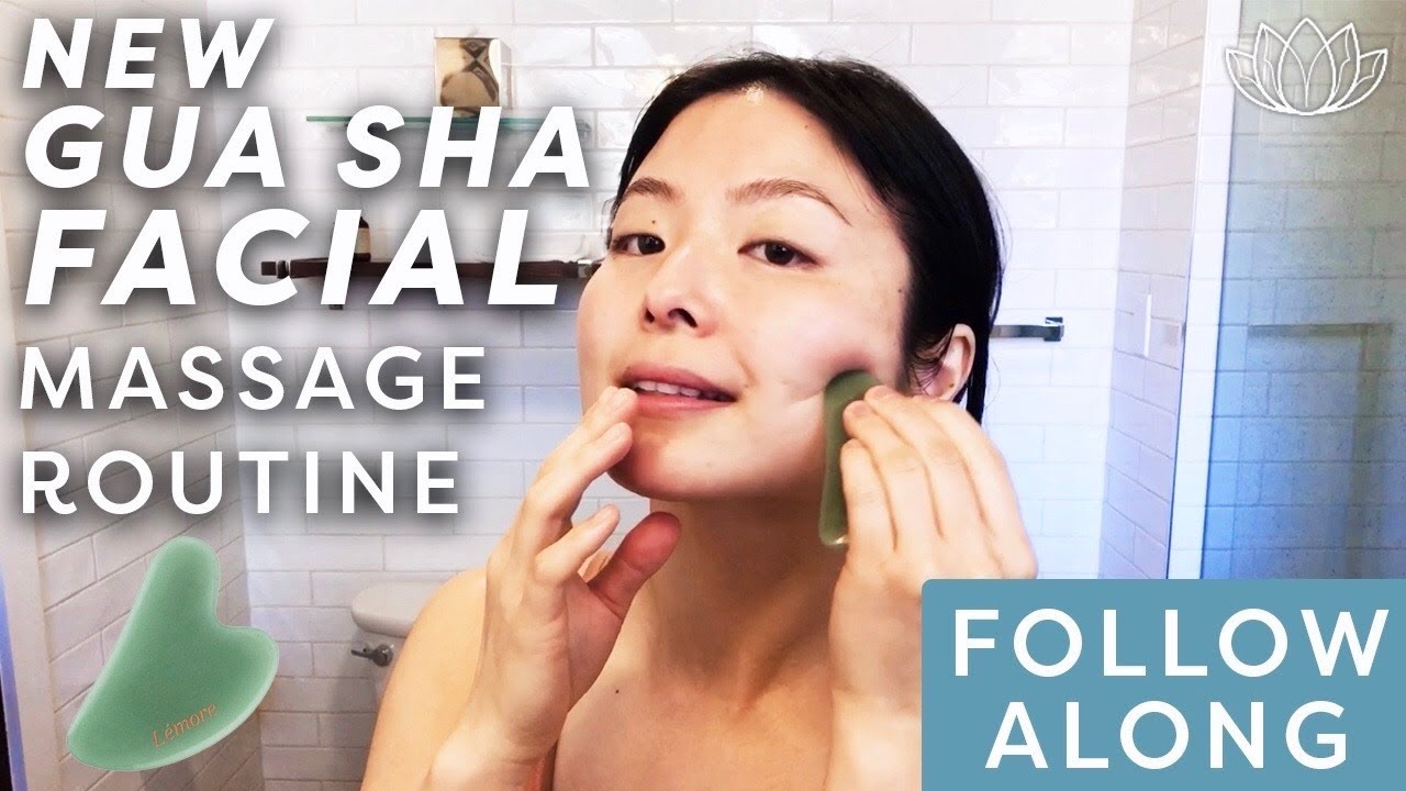 NEW GUA SHA FACIAL MASSAGE ROUTINE | Morning Selfcare Ritual | FOLLOW ALONG ♡ Lémore ♡