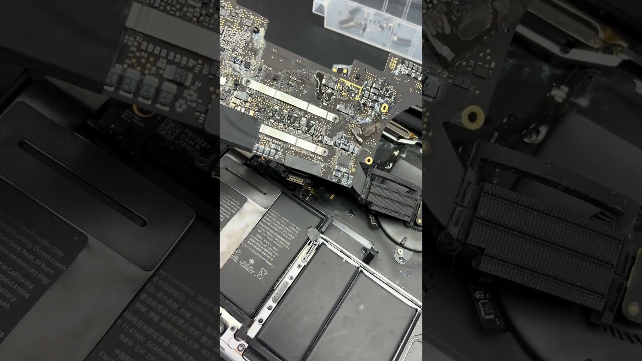 Macbook Pro water damage 😳 #apple #london