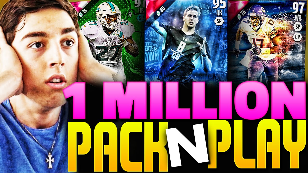 INSANE 1 MILLION COIN PACK AND PLAY! MADDEN 16 SQUAD BUILDER