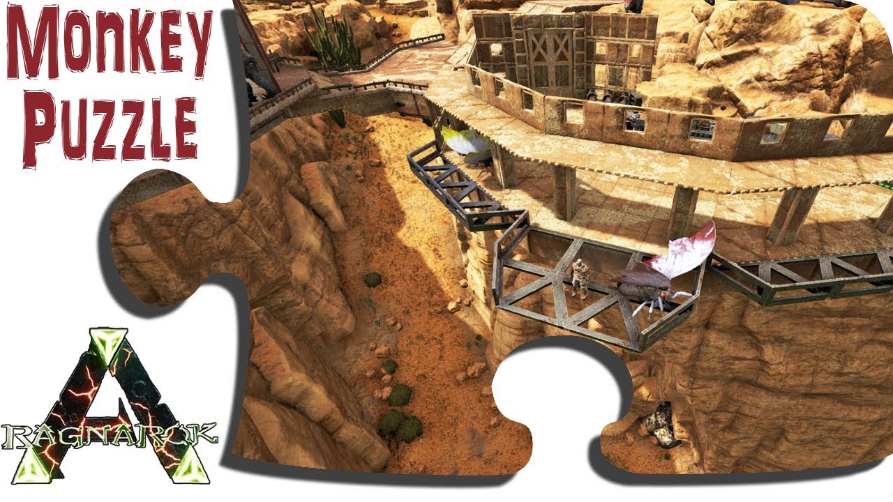 Exploring Ragnarok in Game - Ep 50 - My Desert Canyon Platform Base Pt 1 - ARK Map DLC