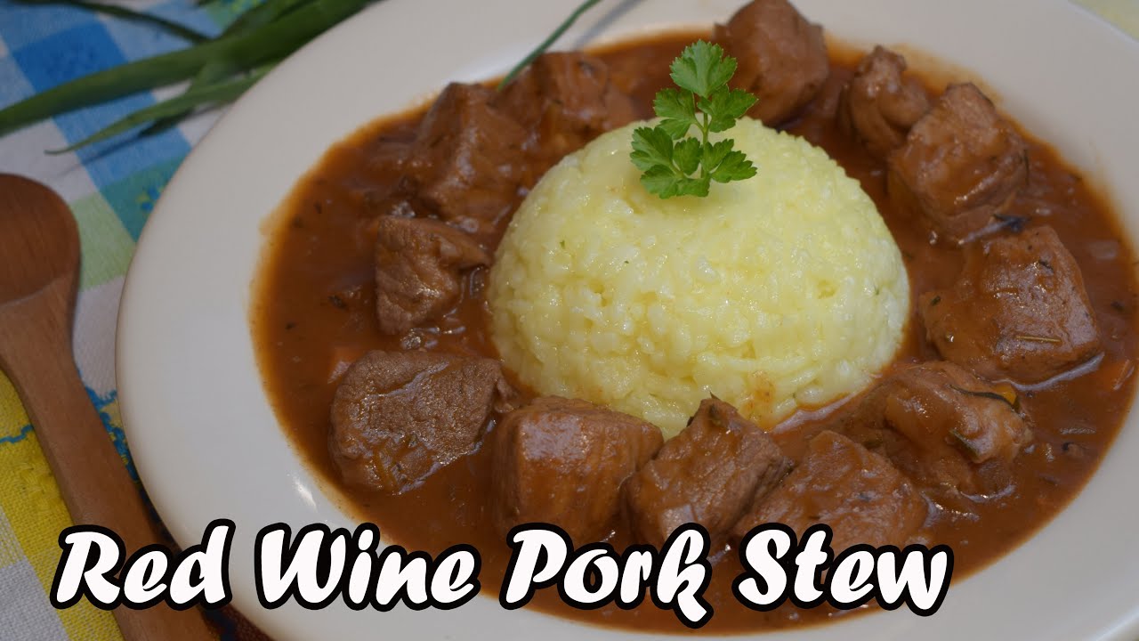 Red Wine Pork Stew | Wine Kebab | Pork Stew Recipe